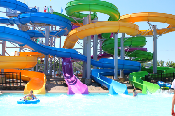 waterslides and catch pool